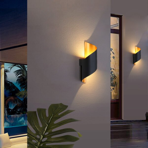 Waterdichte buitenwandlamp, 10W slaapkamerwandlamp Binnenplaats wandlamp Aluminium