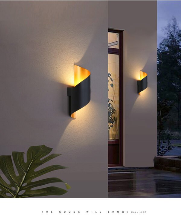 Waterdichte buitenwandlamp, 10W slaapkamerwandlamp Binnenplaats wandlamp Aluminium