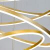 Ring Gecombineerd Kroonluchter Goud/Zwart Led Woonkamer Hanglampen Nordic Light Luxe Kroonluchter Verlichting Keuken Lamp
