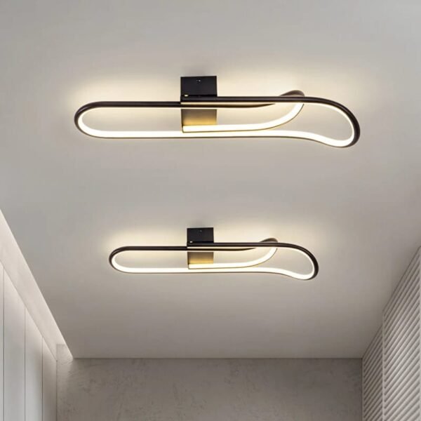 Led-plafondlamp Strip Design Plafondlamp Modern Eenvoudig Aluminium Acryl Plafondlamp Slaapkamer Kantoor Gang Garderobe Decoratieve plafondwandlamp
