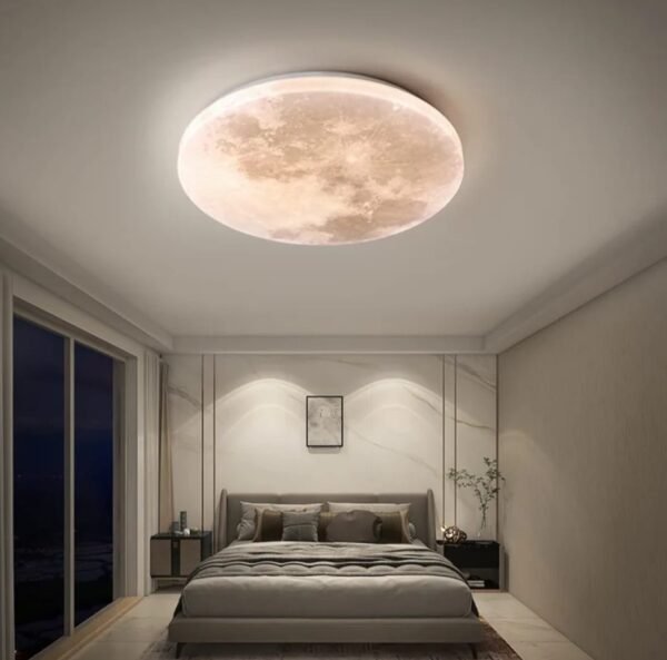 Levabe - Moderne Maan Led Plafondlamp - Dimbare - Glans - Maanlamp - Woonkamer - Slaapkamer