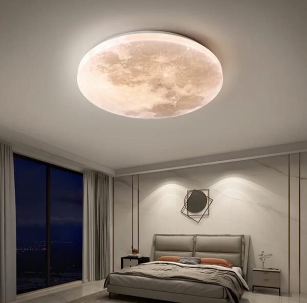 Levabe - Moderne Maan Led Plafondlamp - Dimbare - Glans - Maanlamp - Woonkamer - Slaapkamer