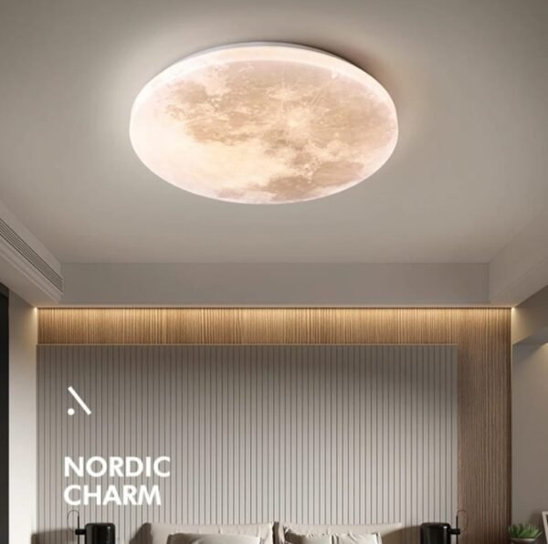 Levabe - Moderne Maan Led Plafondlamp - Dimbare - Glans - Maanlamp - Woonkamer - Slaapkamer